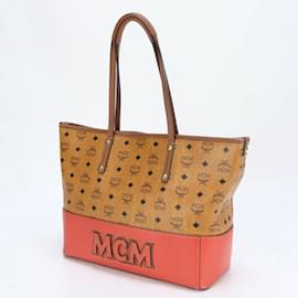 MCM-MCM Visetos Leather Shoulder Bag-Brown