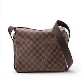 Louis Vuitton-Louis Vuitton Damier Naviglio Leather Shoulder Bag-Damier ebene