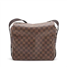 Louis Vuitton-Louis Vuitton Damier Naviglio Leather Shoulder Bag-Damier ebene