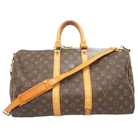 Louis Vuitton-Louis Vuitton Monogram Keepall Bandouliere 45-Brown