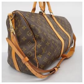 Louis Vuitton-Louis Vuitton Monogram Keepall Bandouliere 45-Brown