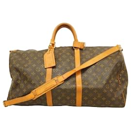 Louis Vuitton-Louis Vuitton Boston Bag Monogram Keepall Bandouliere 55-Brown