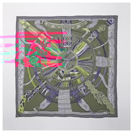 Hermès-Hermes Carre Geant 140 Ceintures et Liens Scarf-Red