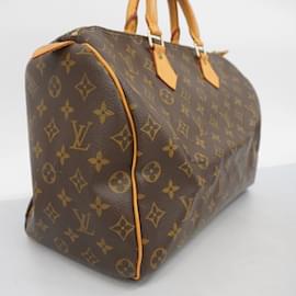 Louis Vuitton-Louis Vuitton Monogram Speedy 35 Handbag-Brown