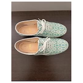 Christian Louboutin-Christian Louboutin Fred Flat leather derbies in size 39.5-Multiple colors