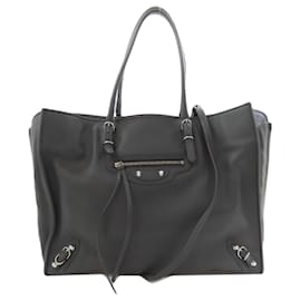 Balenciaga-Sac à main zippé autour B4 en papier Balenciaga 432596-Marron
