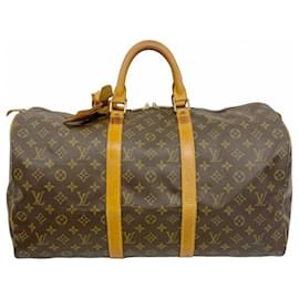 Louis Vuitton-Louis Vuitton Monogram Keepall 50 Boston Bag-Brown