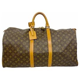 Louis Vuitton-Louis Vuitton Monogram Keepall 55 Boston Bag-Brown