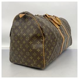 Louis Vuitton-Louis Vuitton Monogram Keepall 55 Boston Bag-Brown