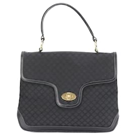 Céline-Celine Macadam Triomphe Canvas Flap Handbag-Black