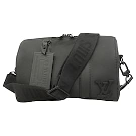 Louis Vuitton-Louis Vuitton LV Aerogram City Keepall M59255 Noir Shoulder Bag-Black