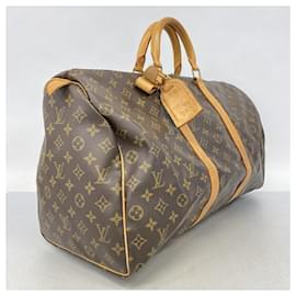 Louis Vuitton-Louis Vuitton Monogram Keepall 50 Boston Bag-Brown