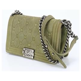 Chanel-Chanel Boy Chanel Leather Shoulder Bag-Green