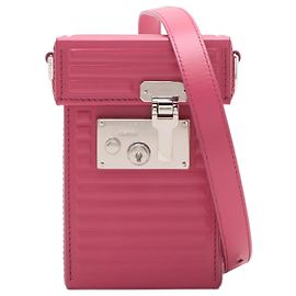 Alfred Dunhill Dunhill GT Lock Bag Leather Shoulder Bag Pink