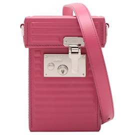 Alfred Dunhill-Dunhill GT Lock Bag Leather Shoulder Bag-Pink