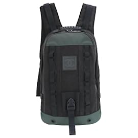 Chanel-Chanel Men's Sports Rucksack Backpack-Black,Green