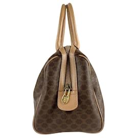 Céline-Celine Brown Handbag in Coated Canvas-Brown