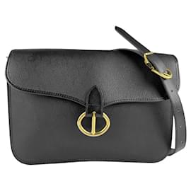 Christian Dior-Christian Dior Black Leather Shoulder Bag-Black