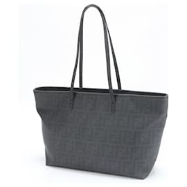 Fendi-Sac à épaule en cuir Zucca de Fendi-Marron