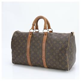Louis Vuitton-Louis Vuitton Monogram Keepall 45 M41428 Boston Bag-Brown