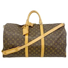 Louis Vuitton-Louis Vuitton Boston Bag Monogram Keepall Bandouliere 55-Brown