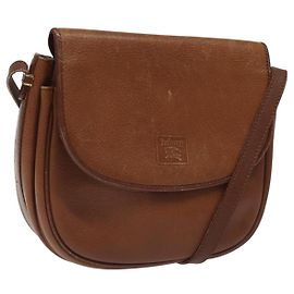 Autre Marque Burberrys Shoulder Bag Leather Brown Auth ep8223 Brown