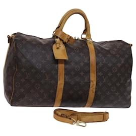 Louis Vuitton-LOUIS VUITTON Monogram Keepall Bandouliere 50 Boston Bag M41416 LV Auth th5813-Monogram