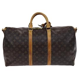 Louis Vuitton-LOUIS VUITTON Monogram Keepall Bandouliere 50 Boston Bag M41416 LV Auth th5813-Monogram
