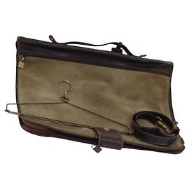LOEWE Anagram Garment Cover Suede Beige Auth ac3727 Beige