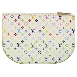 Louis Vuitton-LOUIS VUITTON Monogram Multicolor Pochette GM Pouch White M60027 Auth BA939SAM-White