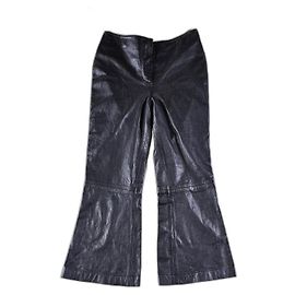 Alexander McQueen Hose, Lederhose Schwarz