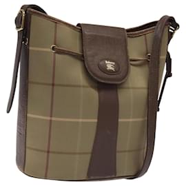 Autre Marque-Burberrys Nova Check Shoulder Bag Canvas Brown Auth BA685-Brown