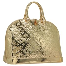 Louis Vuitton-LOUIS VUITTON Monogram Miroir Alma GM Hand Bag Gold Dore M95274 LV Auth EC361A-Golden,Other