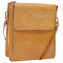 Louis Vuitton-LOUIS VUITTON Monogram Vernis Motto Pouch Marshmallow Pink M91312 Auth BD1240-Other