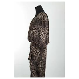 Lanvin-Silk dress-Brown
