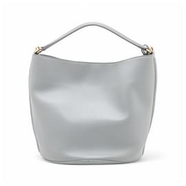 Céline-Celine Teen Bucket 16 Seize Leather Shoulder Bag-Blue