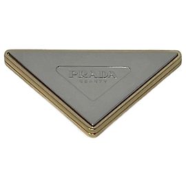 Specchio doppio Prada oro metallo D'oro