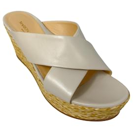 Autre Marque-Marion Parke Ivory Bethany Platform Slide Sandal-Cream