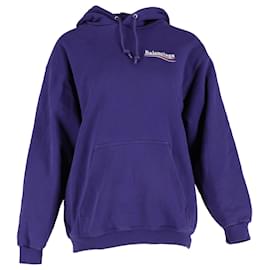 Balenciaga-Balenciaga Campaign Logo Print hoodie in Violet Cotton-Purple