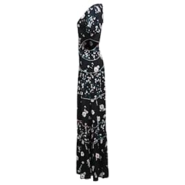 Ba&Sh-Ba&sh Floral Print Blush Noir Maxi Dress in Black Viscose-Other