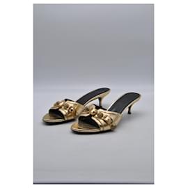 Balenciaga-Sandales BALENCIAGA T.EU 38 Cuir-Doré