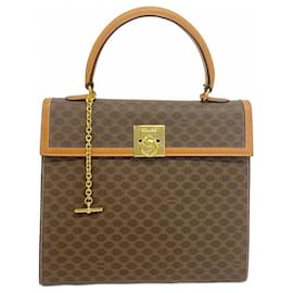 Céline-Celine Macadam Brown Handbag-Brown