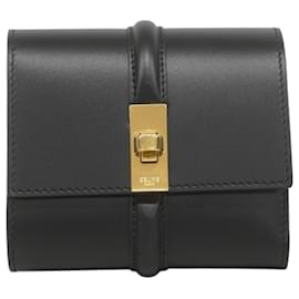 Céline-Celine Tri-fold Wallet-Black