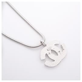 Chanel-Chanel Silver Necklace with Rhinestone-Silvery