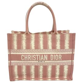 Christian Dior-Christian Dior Tote Bag in Pink and Ivory-Pink,Cream