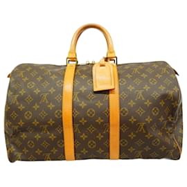 Louis Vuitton-Louis Vuitton Boston Bag Monogram Keepall 45-Brown