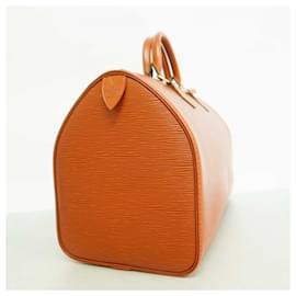 Louis Vuitton-Louis Vuitton Epi Speedy 35 Handbag-Brown