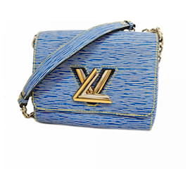 Louis Vuitton-Louis Vuitton Epi Denim Twist PM Shoulder Bag-Blue