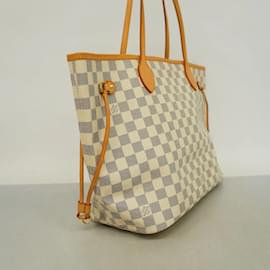 Louis Vuitton-Louis Vuitton Damier Azur Neverfull MM Tote Bag-Brown
