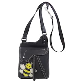 Christian Dior-Christian Dior Bee Saddle Shoulder Bag-Black